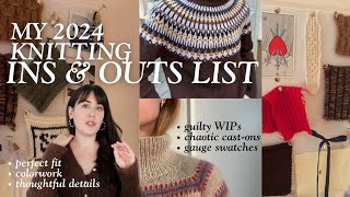 2024 knitting intentions | my fiber arts ins & outs list