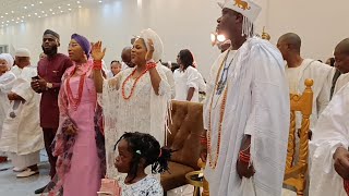 OONI DANCING WITH PRINCE TADENIKAWO AT THE OJAJA MEGA CITY, AKURE OPENING