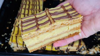 Recette de millefeuille à la crème pâtissière