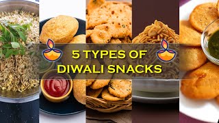 Five days of Diwali Snacks ideas| Deepawali Snacks |Moong Dal Ke Sev | Mathari |Moong dal  Kachori |