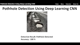 Pothhole Detection Using Deep Learning CNN Python Project With Source Code Pathhole Detection