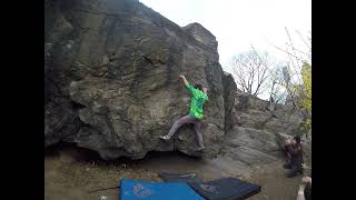 Central Park Bouldering: Cat Rock - The Prophet v10