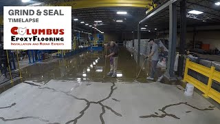 Industrial Grind & Seal Coating (Time Lapse)