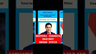 10 Menteri Terkaya Kabinet Merah Putih | Kabinet Prabowo #kabinetmerahputih #kabinetprabowogibran