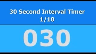 30 Second interval countdown timer (5 minutes total)