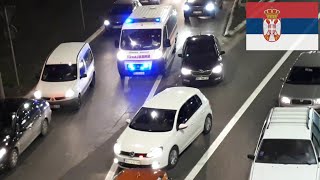 GERMAN SIREN | Private Ambulance & Unmarked Police Car in Rush Hour