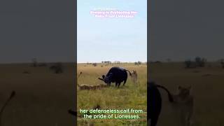 🐂Buffalo saved her calf from the Lionesses' brutality🦁 #youtube #buffalo #lionesses #amazingfacts