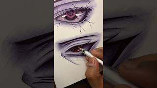 [ASMR] Draw Itachi eye in my style #shorts #itachi #anime #animeart #japan