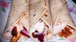 World Famous Chicken Shawarma Recipe|Street Style Shawarma Roll