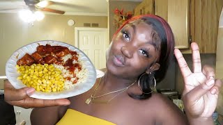 TRYING TO MAKE BBQ PORK CHOPS IN THE CROCK POT | MAKE DINNER WITH ME VLOG | SIMPLY CINN