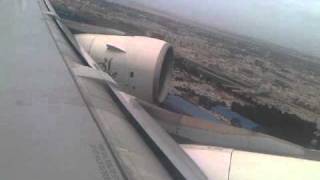 Emirates A340-500 departure from Tunis