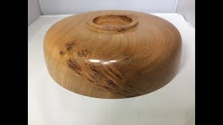 Wood turning - Elm burr bowl with Garnet gems inlay!