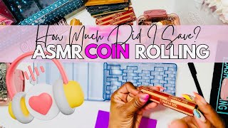 ASMR COIN ROLLING | HOW MUCH DID I SAVE? | LOW INCOME BUDGETS