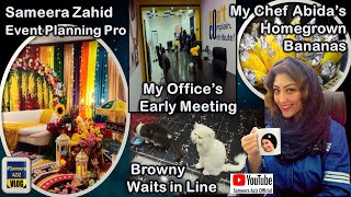 Sam Zahid Event Decor | Banana Cake | Fashion | Cat & Swing | Browny is Disciplined #sameeraazizvlog