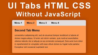 Create Tabs Using Only CSS | Tabs Menu With CSS