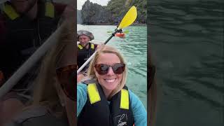 Kayaking adventure in Ha Long Bay Vietnam #kayaking #halongbay #việtnam