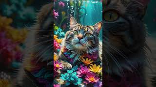 Cats in the magic lake The tropics 8 #aiairt #cutecat #relaxing