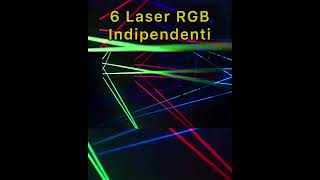 MagicBarDmx® Barra Mobile Laser 6x1w RGB con Controllo DMX