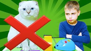 Почему ЭДИК НЕ ИГРАЕТ С КОТOM? Папа Купил Подарок Коту МЫШКА В ЛАБИРИНТЕ! / Для Детей kids скетчи