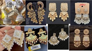 Trendy earrings design ll #😻 jhumka,chandbali ,kundan earings/ll puja's creations