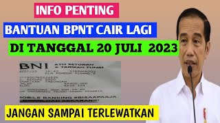 Bantuan bpnt cair doubel bulan Juli 2023