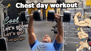 grow time , let’s go time! Yeah baby yeah .. chest day workout