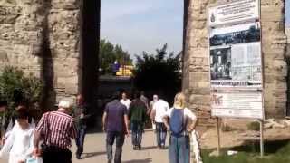 Aquaduct and traffic in Istanbul