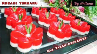 RESEP KUE TALAM REDVELVET, Ekonomis super Lembut, lentur dan Legit ~ @arlianachannel8416