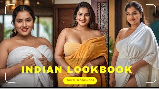 AI Indian Lookbook| Embracing Curves: Plus Size Models Wet Towel Photoshoot EP 05 @IN_LB