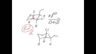 E2 in a Chair Conformation requires ring flip!