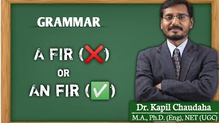 Grammar: A FIR or An FIR?