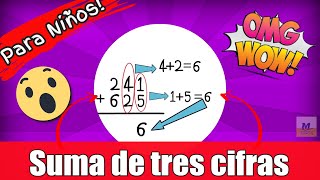 🔔 como hacer SUMAS de TRES CIFRAS sin llevar, Matemáticas - Primaria.