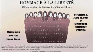 Hommage à la liberté - Tribute to Freedom - a Commemorative Concert  - Lucie Dubé #OurStoryIsOne