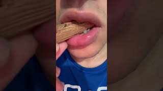 ASMR eating flake