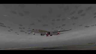 A350-900 Hard Landing in Crosswind (1204/fpm)