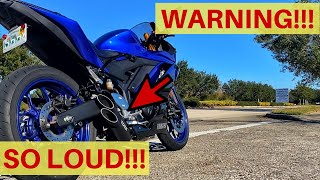 PURE SOUND w/ Decibel Meter - 2019 Yamaha R3 TOCE Full Exhaust System With DB Killer Installed