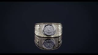 Cheap Yet High Quality Italian Gold Vermeil 925 Silver Mens Ring - Available In CZ Or Moissanite