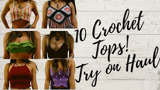 Crochet tops Try on Haul !!!! .