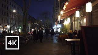 [4K] Berlin - Walking from Bergmannstraße to Mehringdamm at night