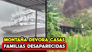 Avalancha entierra casas y deja familias desaparecidas