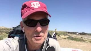 The Walking Aggie at the Valley of Fires, NM