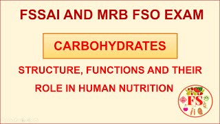 CARBOHYDRATES | MACRO NUTRIENTS | FOOD CHEMISTRY | FSSAI | TN MRB FSO EXAM | FOOD SCIENCE