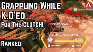 I GRAPPLED While KNOCKED OUT for the WIN! My Most Clutch Ranked Wins in Apex Legends!