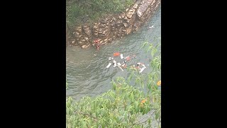 Brazil cliff falls off a mountain...Sad for the people in the boats. Once in a lifetime video