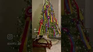 How equestrians decorate the Christmas Tree #equestrian #equestrianlifestyle #horseshow