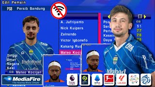 PES 24 PPSSPP UPDATE TRANSFER LIGA EUROPA DAN LIGA INDONESIA FULL FACE, GRAPIC HD