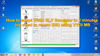 How to adapt W204 ELV Emulator in 2 minutes (no need to renew EIS) using VVDI MB