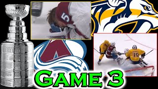 Colorado Avalanche lose Kuemper to Eye Injury Game 3 NHL Playoffs Against Nashville Predators