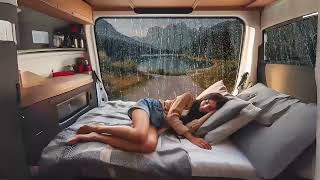 Relaxing rain sounds for sleeping - Heavy Rain on Unbelievable Car Camping Experience