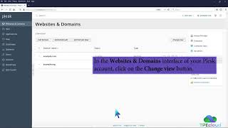 TPEcloud Tutorial: How to change view mode in Plesk